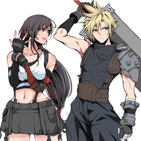 Slutty Tifa and Cloud fucking hard &animated&